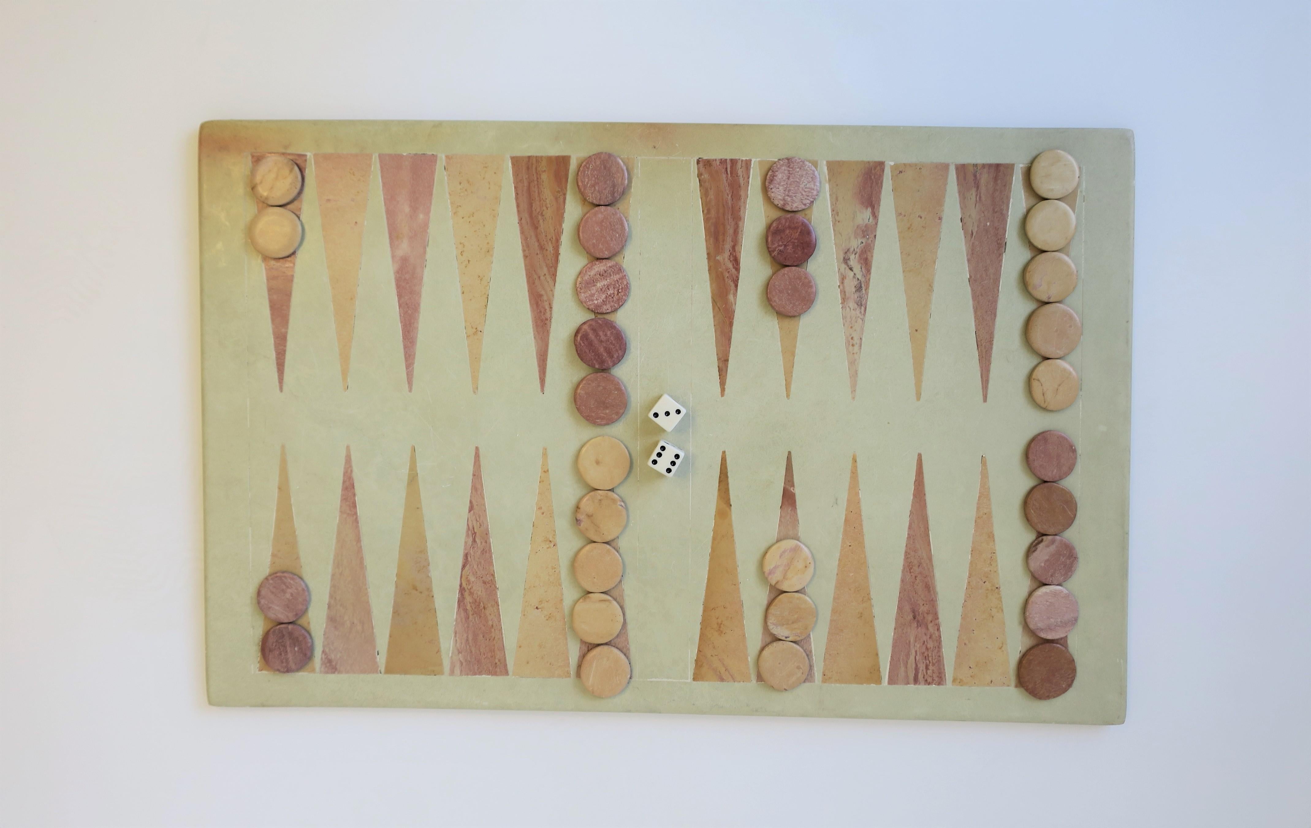 Minimalist Stone Backgammon Game Set