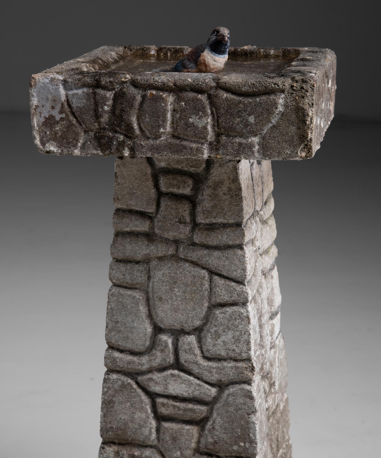 Stone Bird Bath, England, circa 1950 1