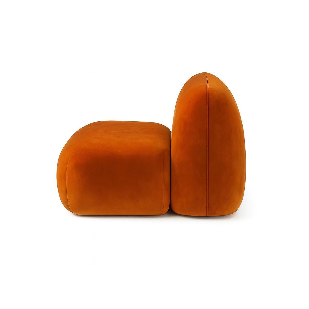 Bloques de piedra Sofá modular totalmente tapizado en terciopelo Por Carlos Soriano en venta 4