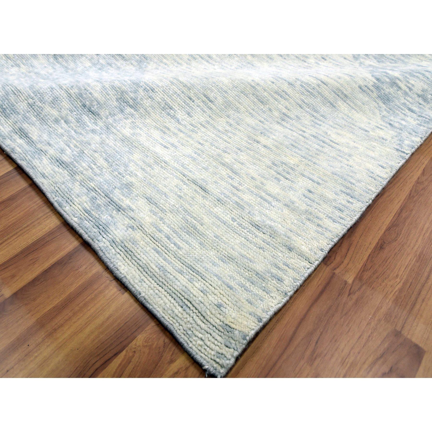 XXI secolo e contemporaneo Stone Blue Art Deco Collection S. Tutta Lana annodata a mano Tappeto oversize 12'1