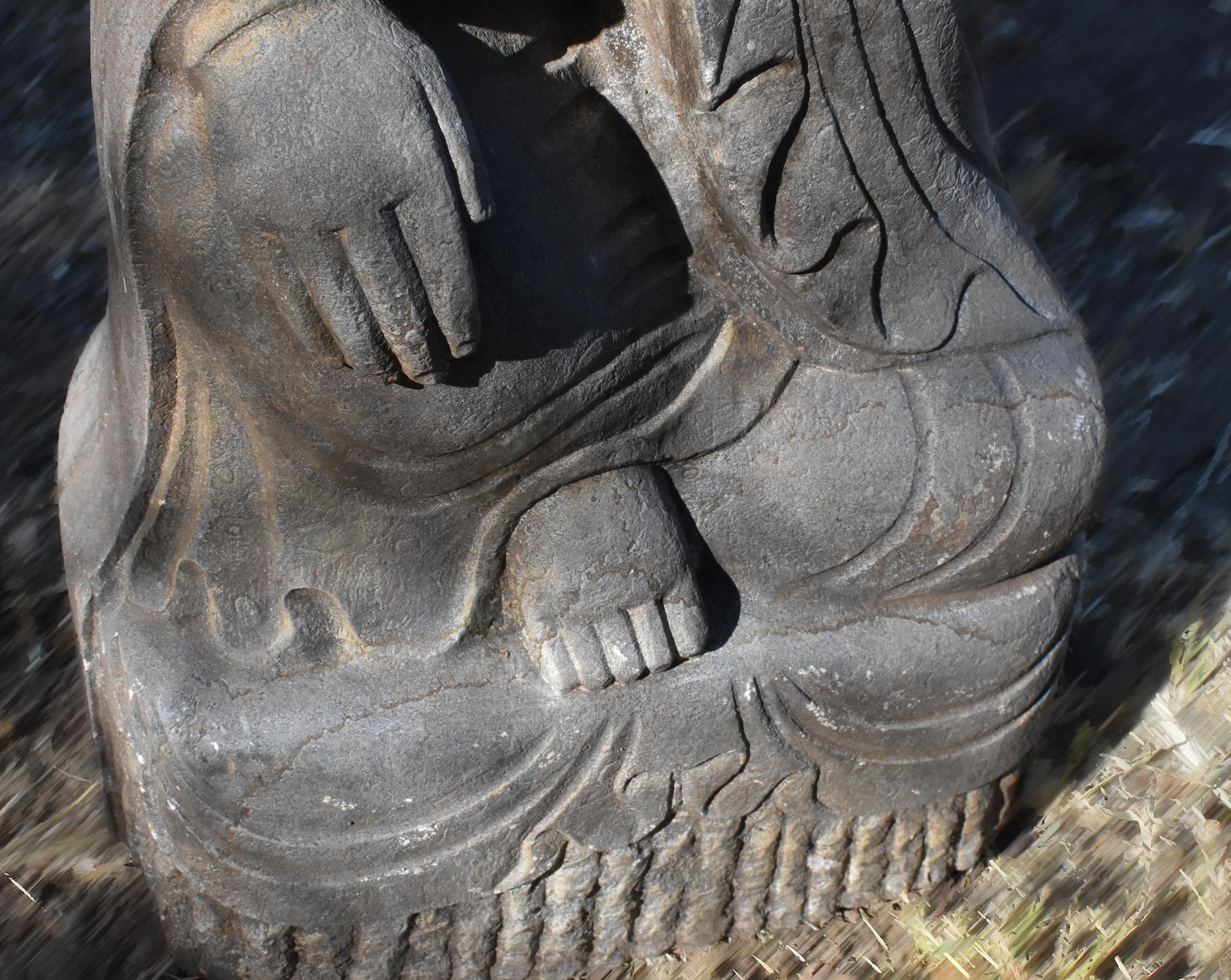 Stone Bodhisattva Statue Kwan Yin as an Teacher 7