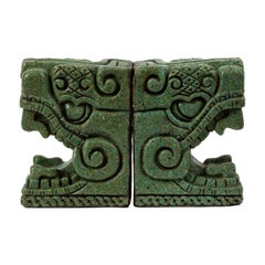 Stone Bookends Pre Columbian Style by Michael Zarebski for Industrias Creativas