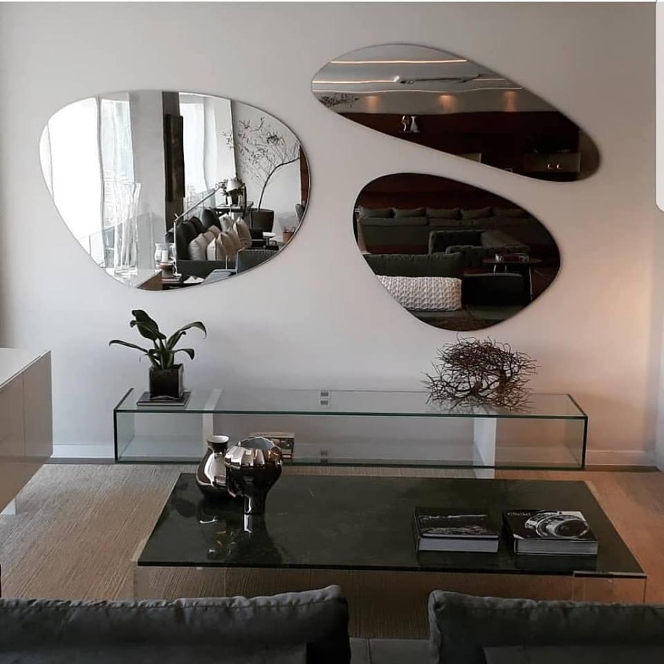 Stone Brazilian Contemporary Mirror by Lattoog 'model 1' 1