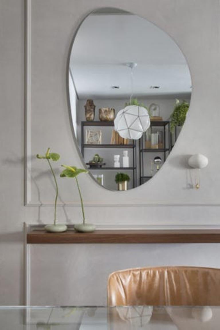 Stone Brazilian Contemporary Mirror by Lattoog 'Model 2' In New Condition In Sao Paolo, BR