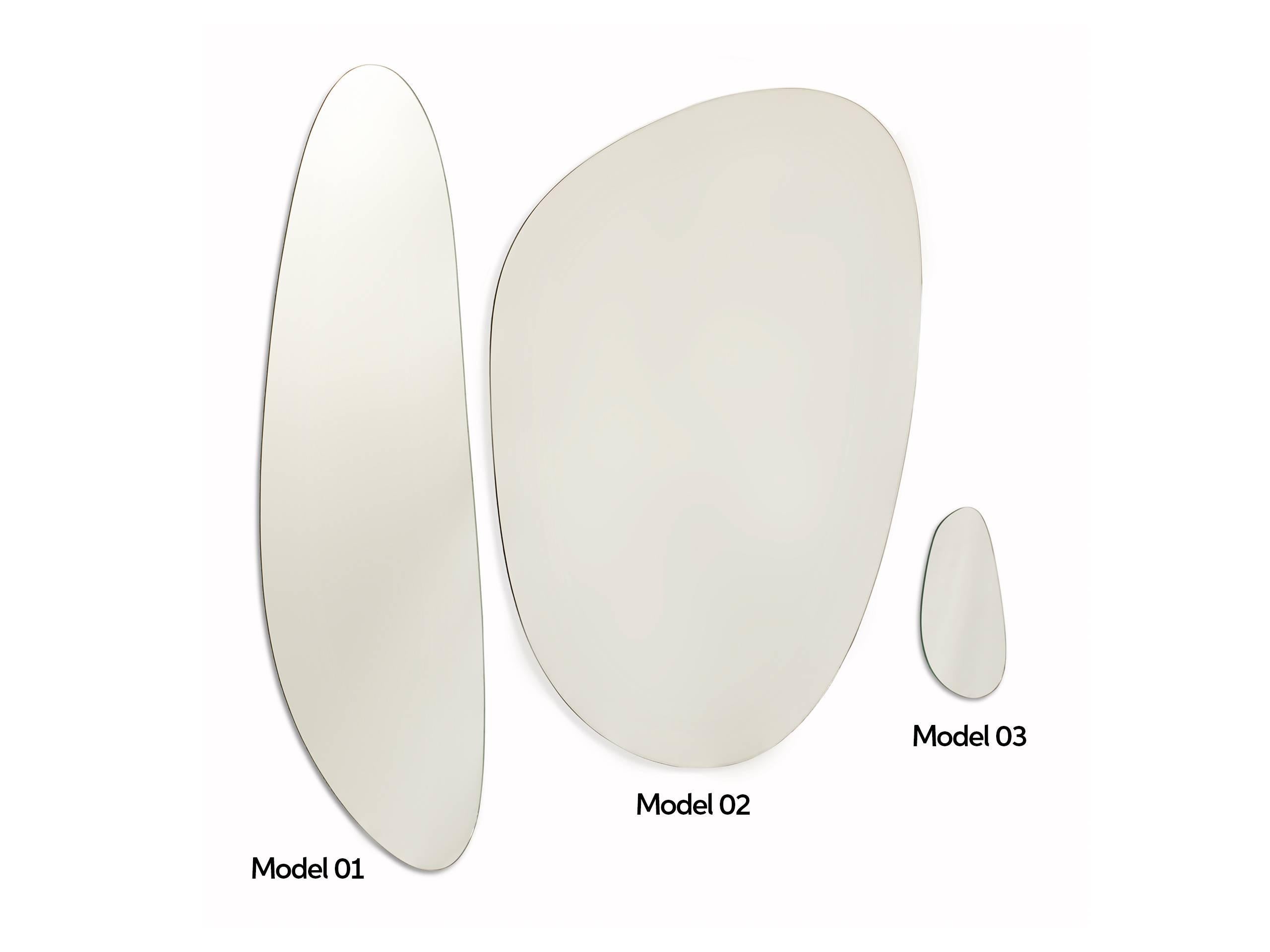 Stone Brazilian Contemporary Mirrors by Lattoog - Set models: 1, 2 and 3 In New Condition In Sao Paolo, BR