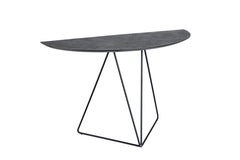 Consolle Stone Bronze Lama Semi-Ellipse 45120, struttura in acciaio di Disain1971