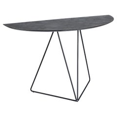 Consolle Stone Bronze Lama Semi-Ellipse 45120, struttura in acciaio di Disain1971