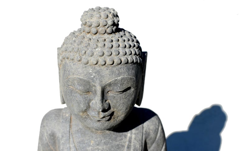 Tang Stone Buddha Amitabha Statue For Sale