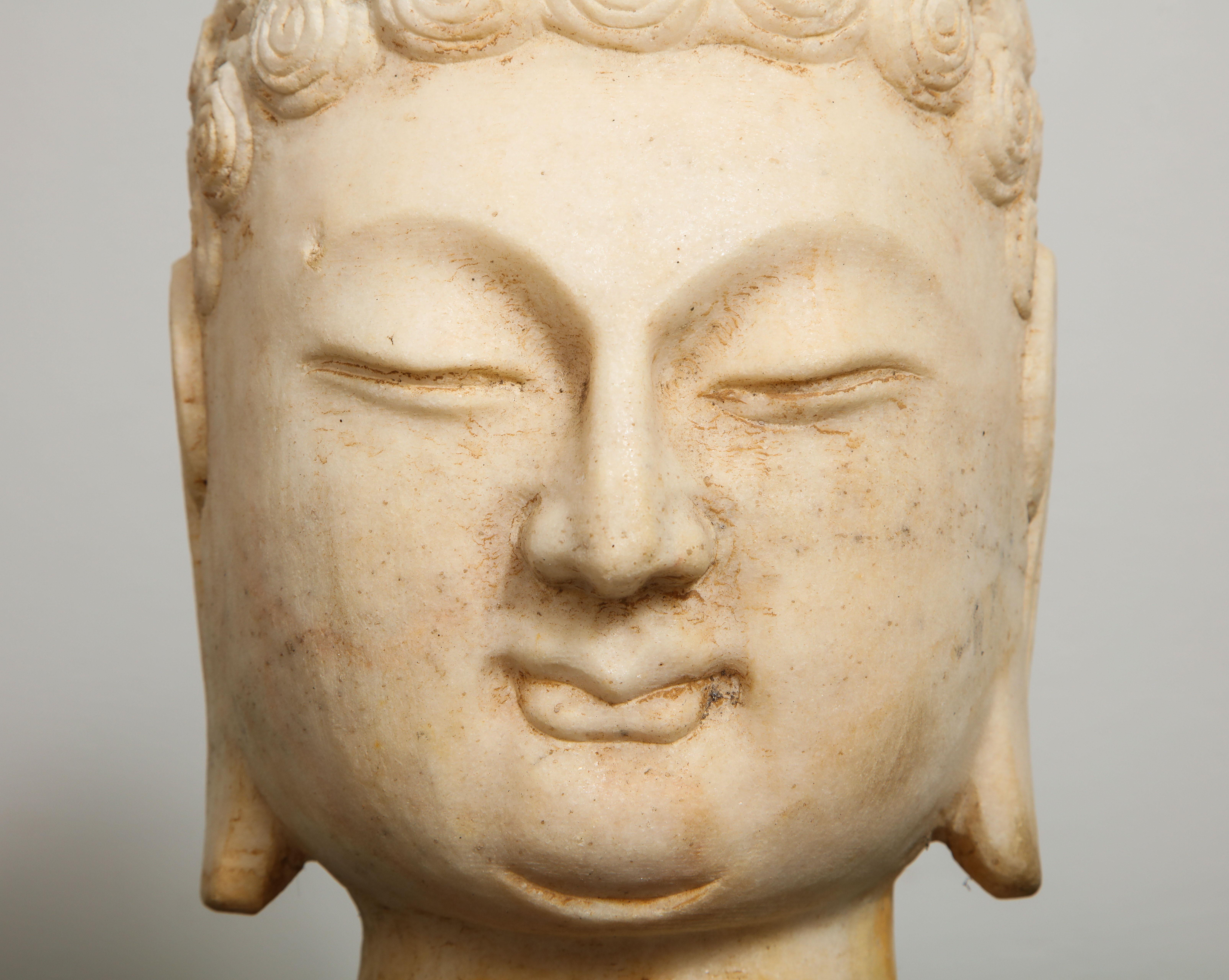 Chinese Stone Buddha Bust