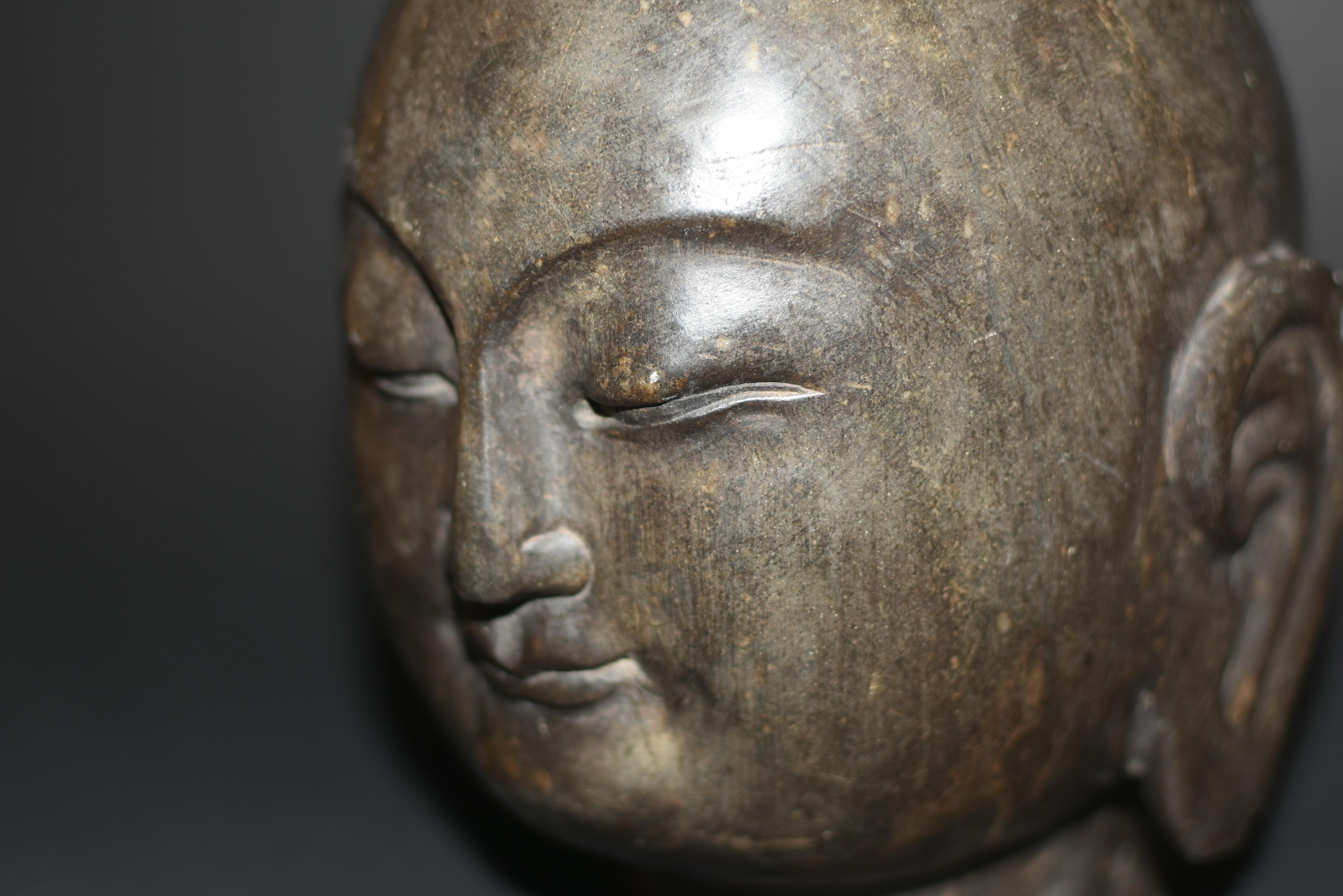 Stone Buddha Head 17 lb 7
