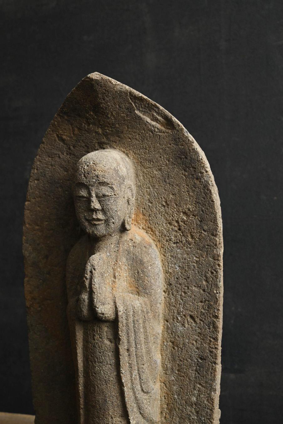 18th Century and Earlier Stone Buddha of the Edo Period in Japan/1700-1850/Jizo Bodhisattva
