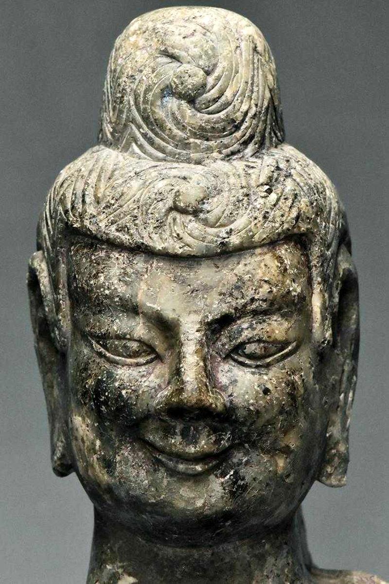 Chinese Stone Buddha Statue Fragment from Northern Wei Dynasty China