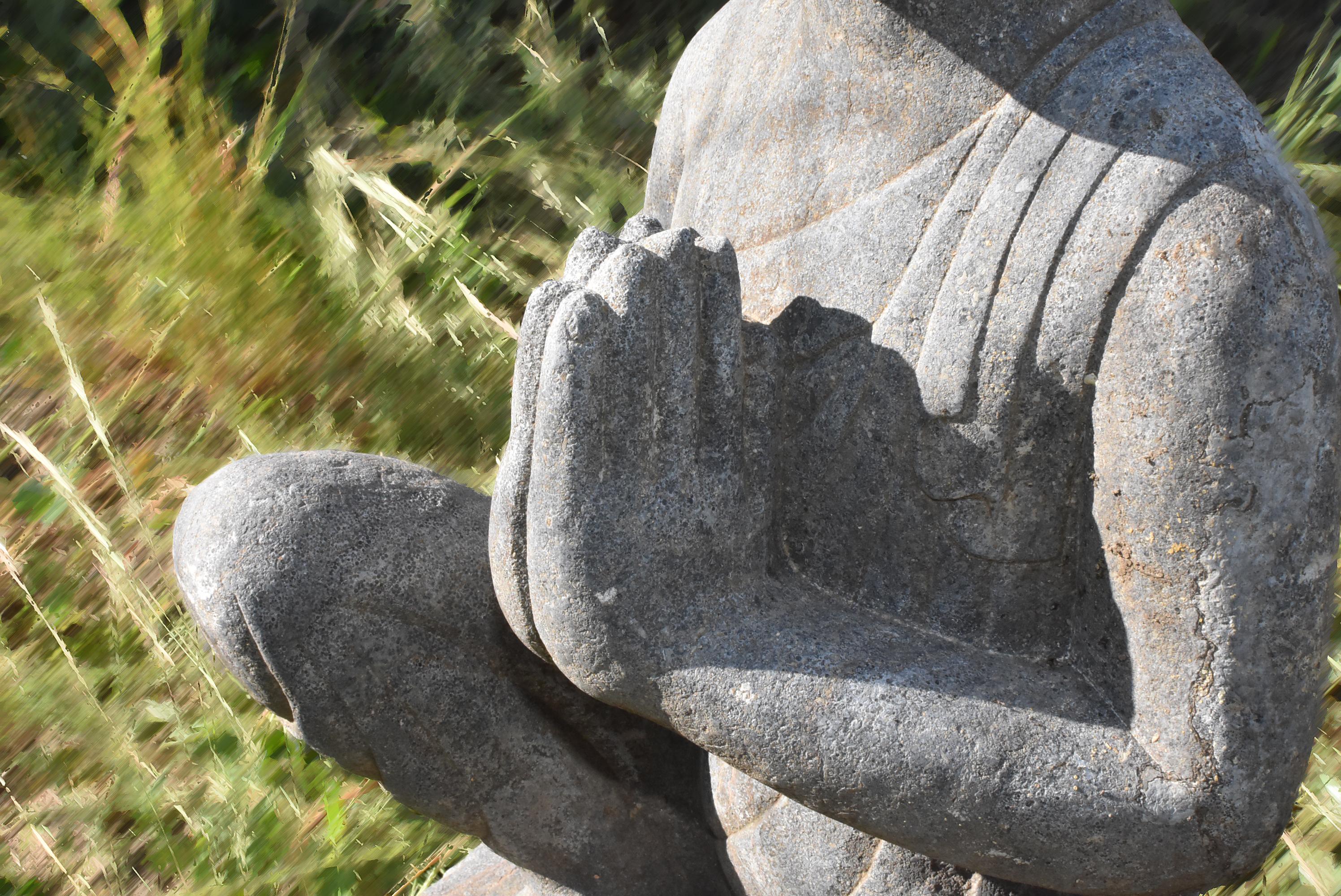 Stone Buddha Statue Northern Wei Style In Good Condition In Somis, CA