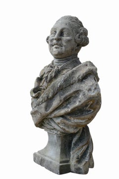 Stone Bust Depicting Louis XVI, 18th Century