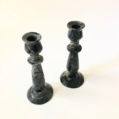 Stone Candle Holders - Set of 2