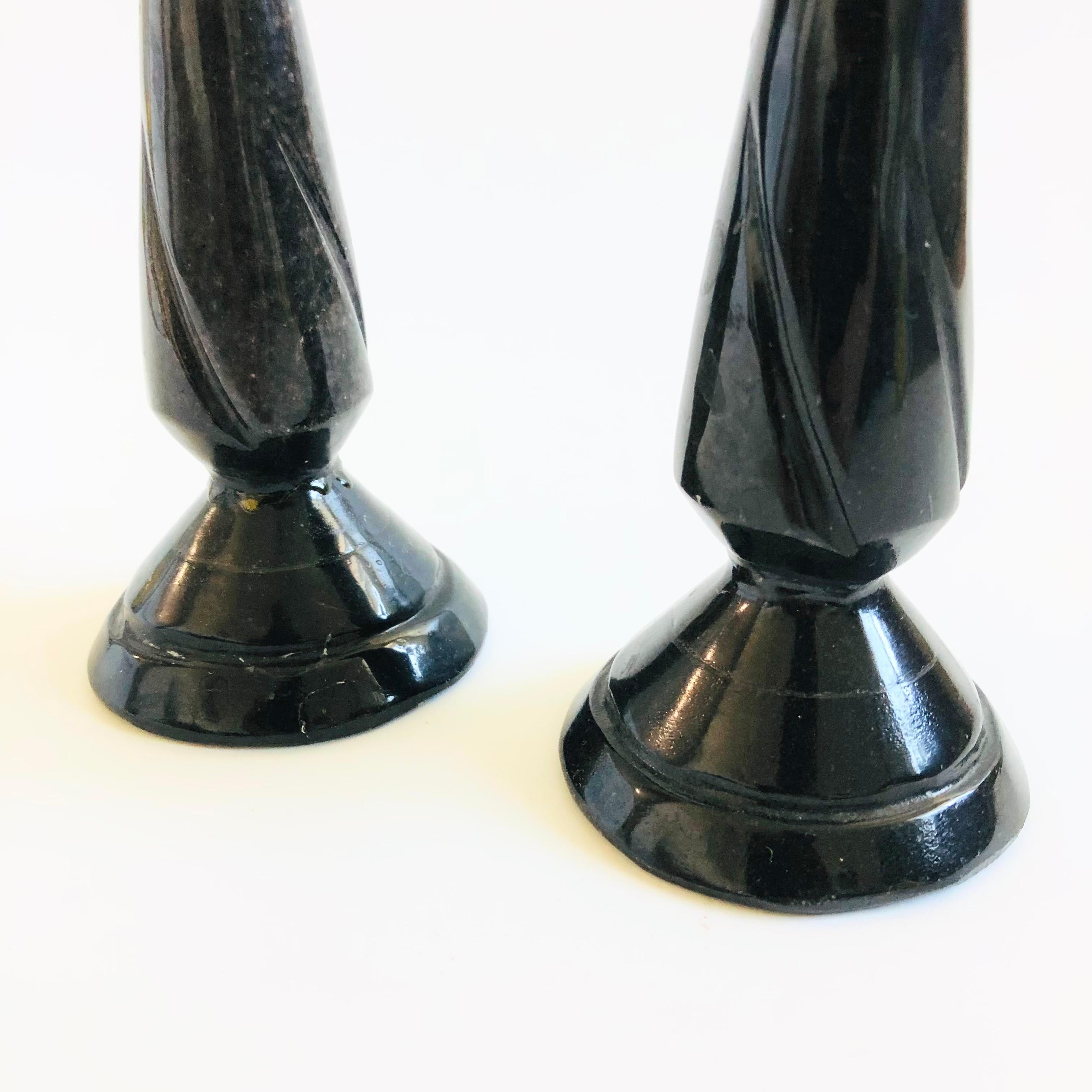 20th Century Stone Candle Holders - Set of 2