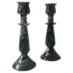 Stone Candle Holders - Set of 2