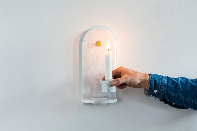 Stone Candle Sconce by Fort Standard, in Stock For Sale at 1stDibs