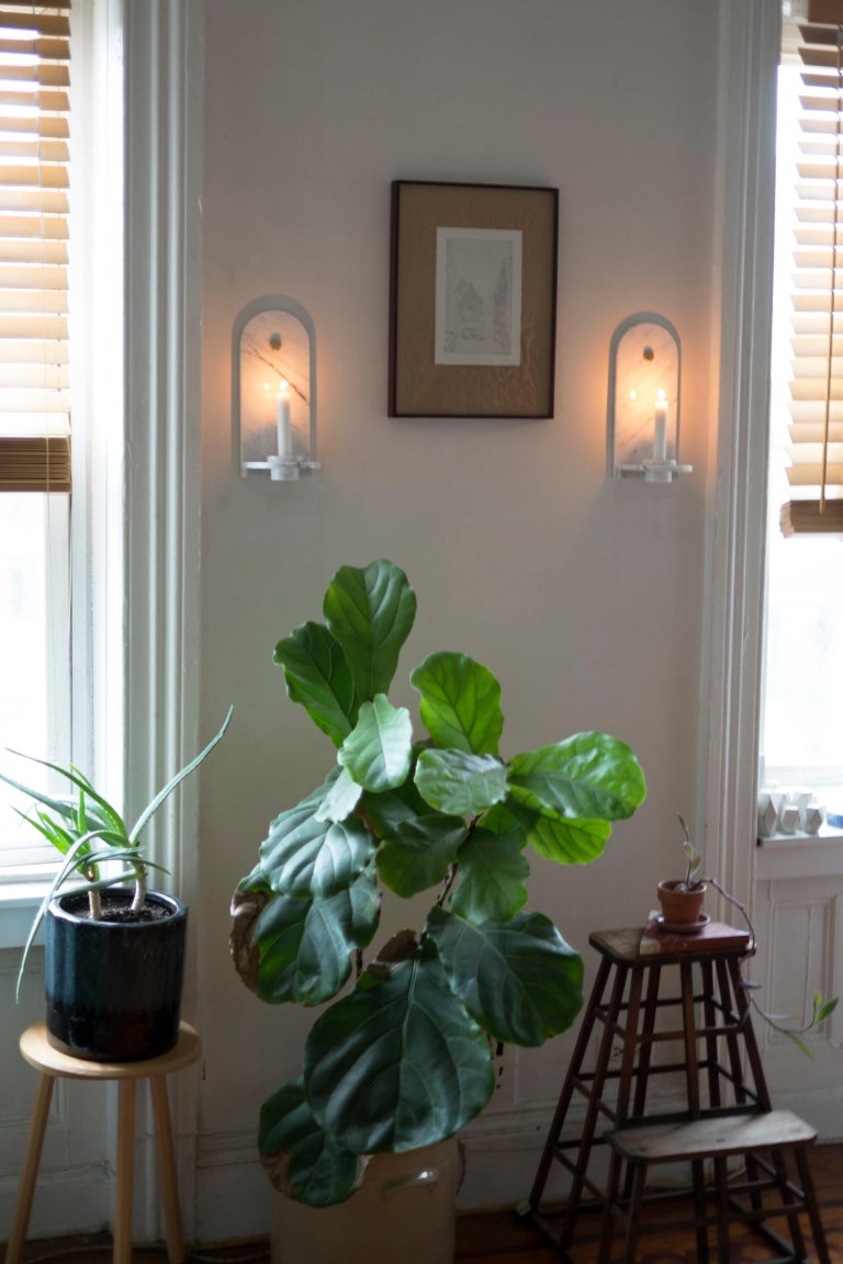 Stone Candle Sconce by Fort Standard, in Stock For Sale at 1stDibs