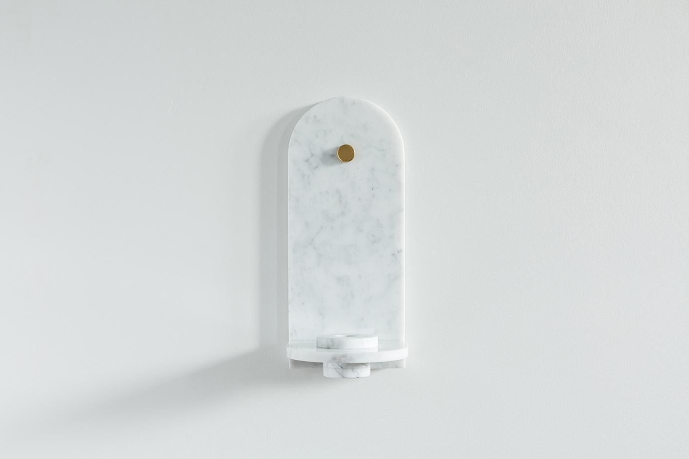 Stone Candle Sconce by Fort Standard, in Stock In New Condition In Brooklyn, NY