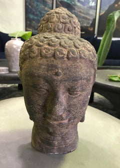 Stone Carved Head of Buddha Sculpture