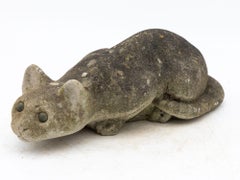 Stone Cat Garden Ornament, 20th Century French