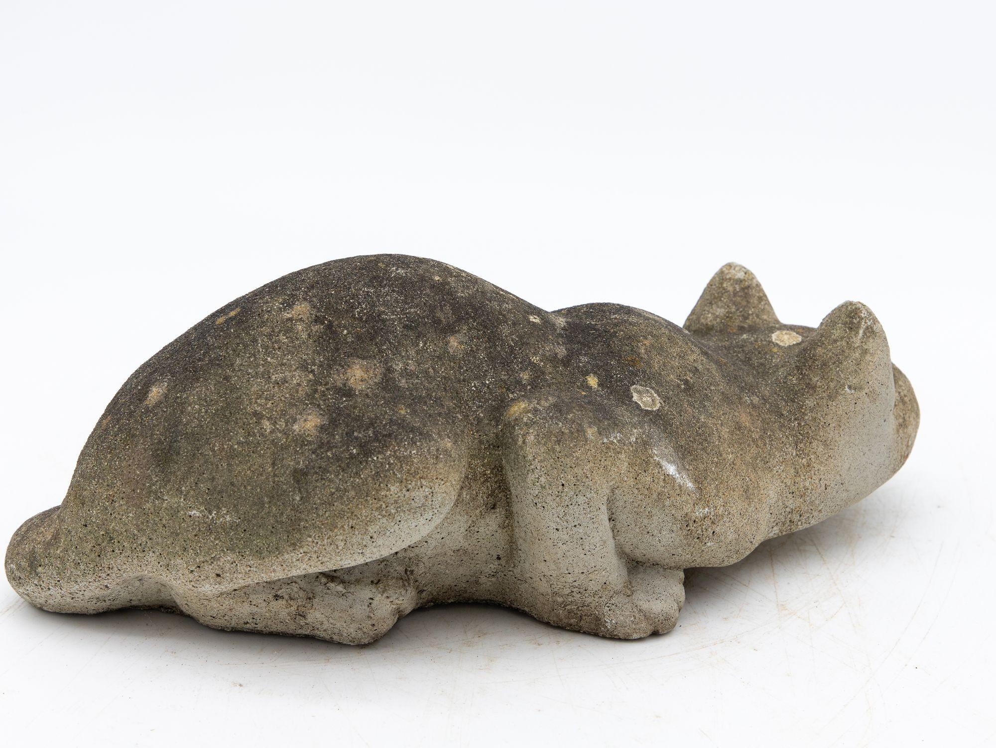 Concrete Stone Cat Garden Ornament, 20th Century French