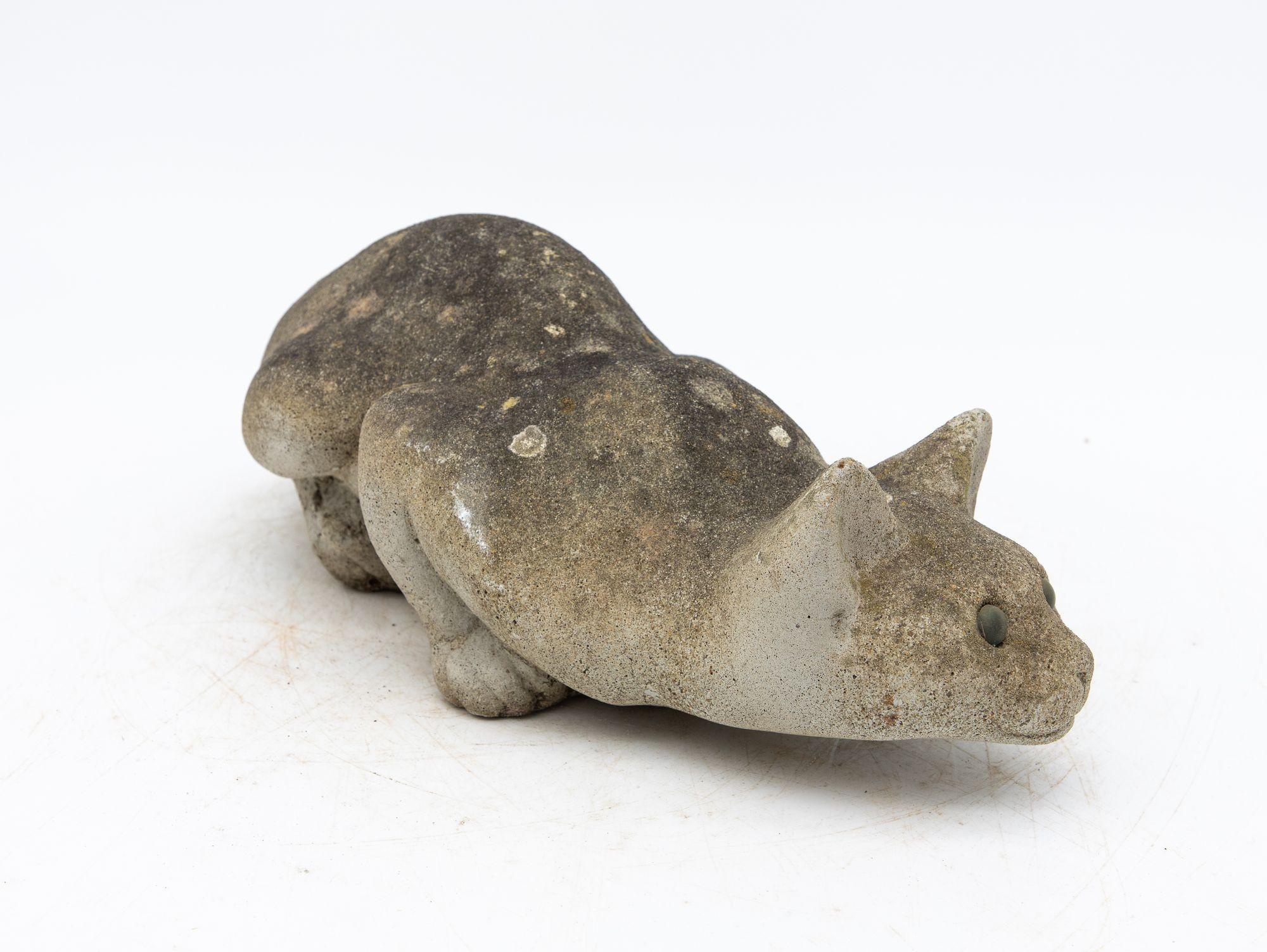 Stone Cat Garden Ornament, 20th Century French 1