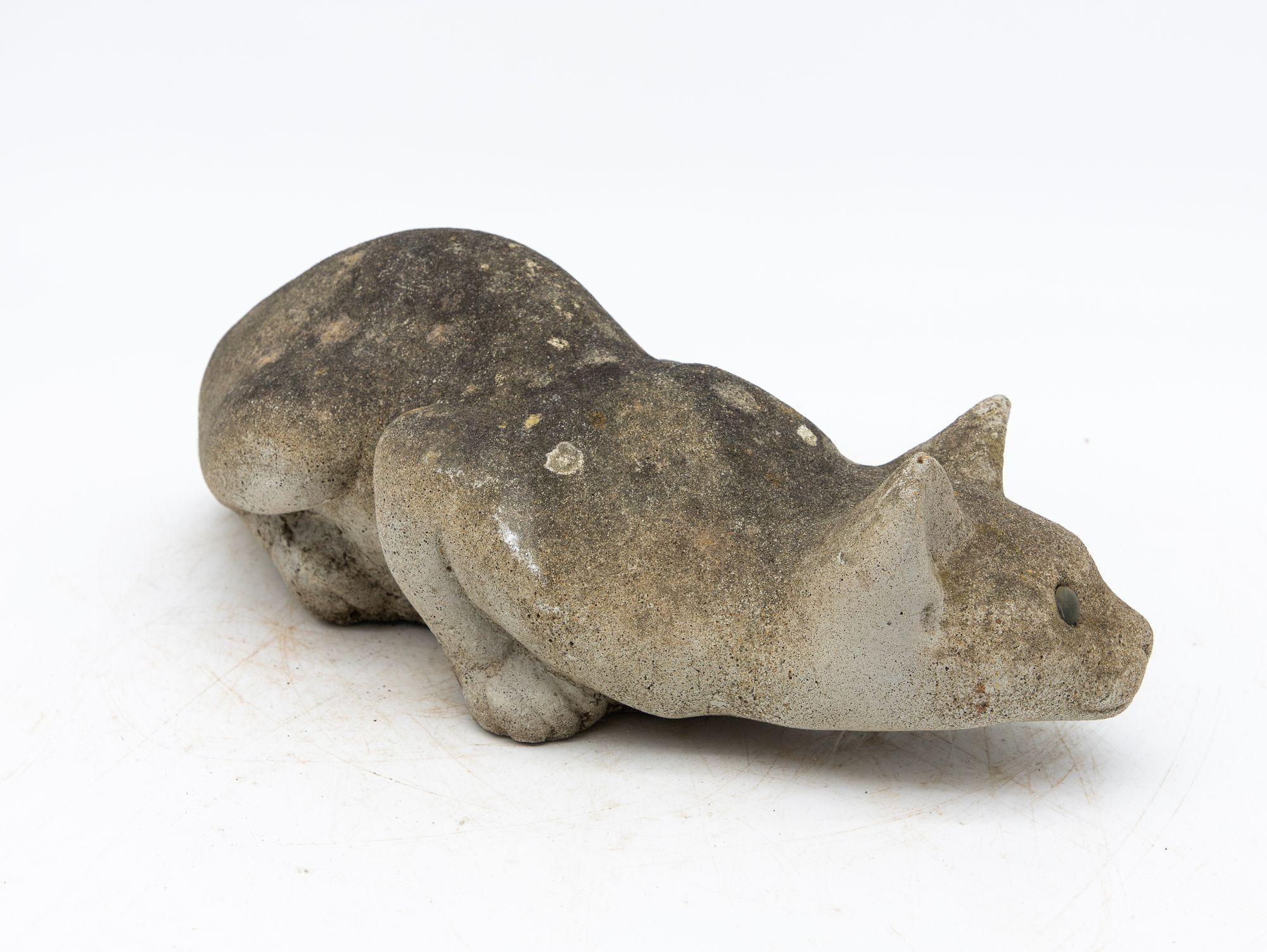 Stone Cat Garden Ornament, 20th Century French 2