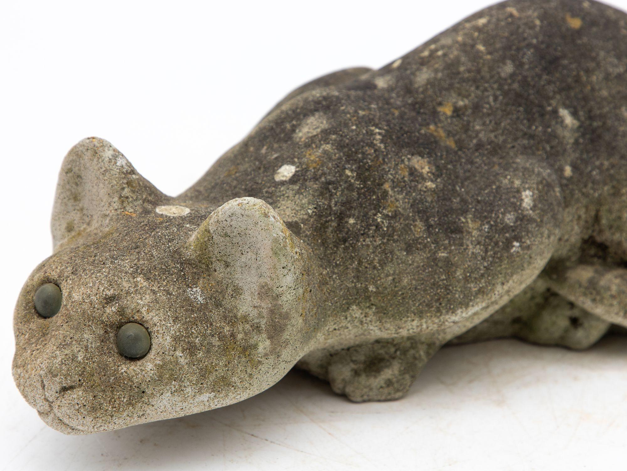 Stone Cat Garden Ornament, 20th Century French 4