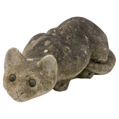 Vintage Stone Cat Garden Ornament, 20th Century French