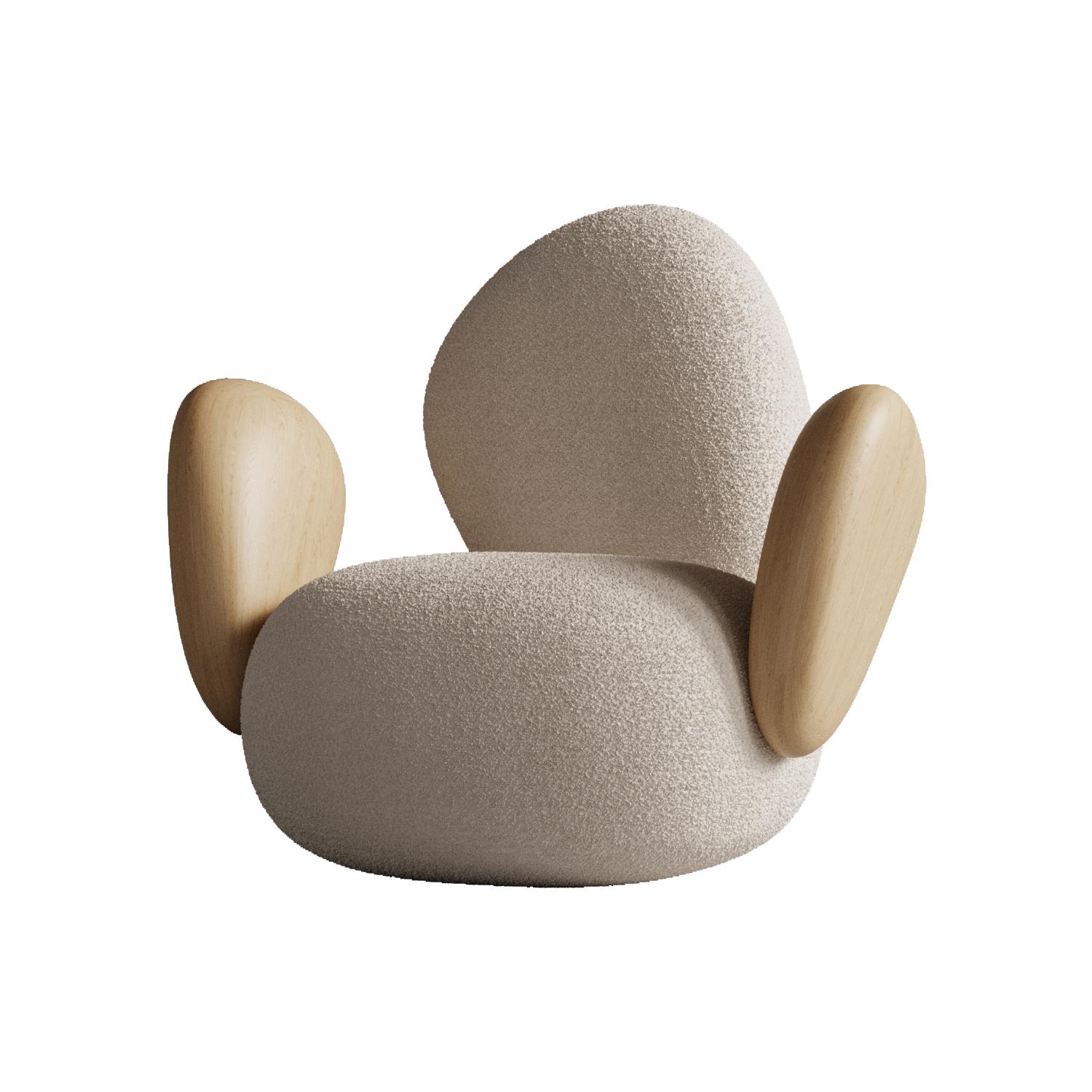 Contemporary Stone Chair by Plyus Design For Sale