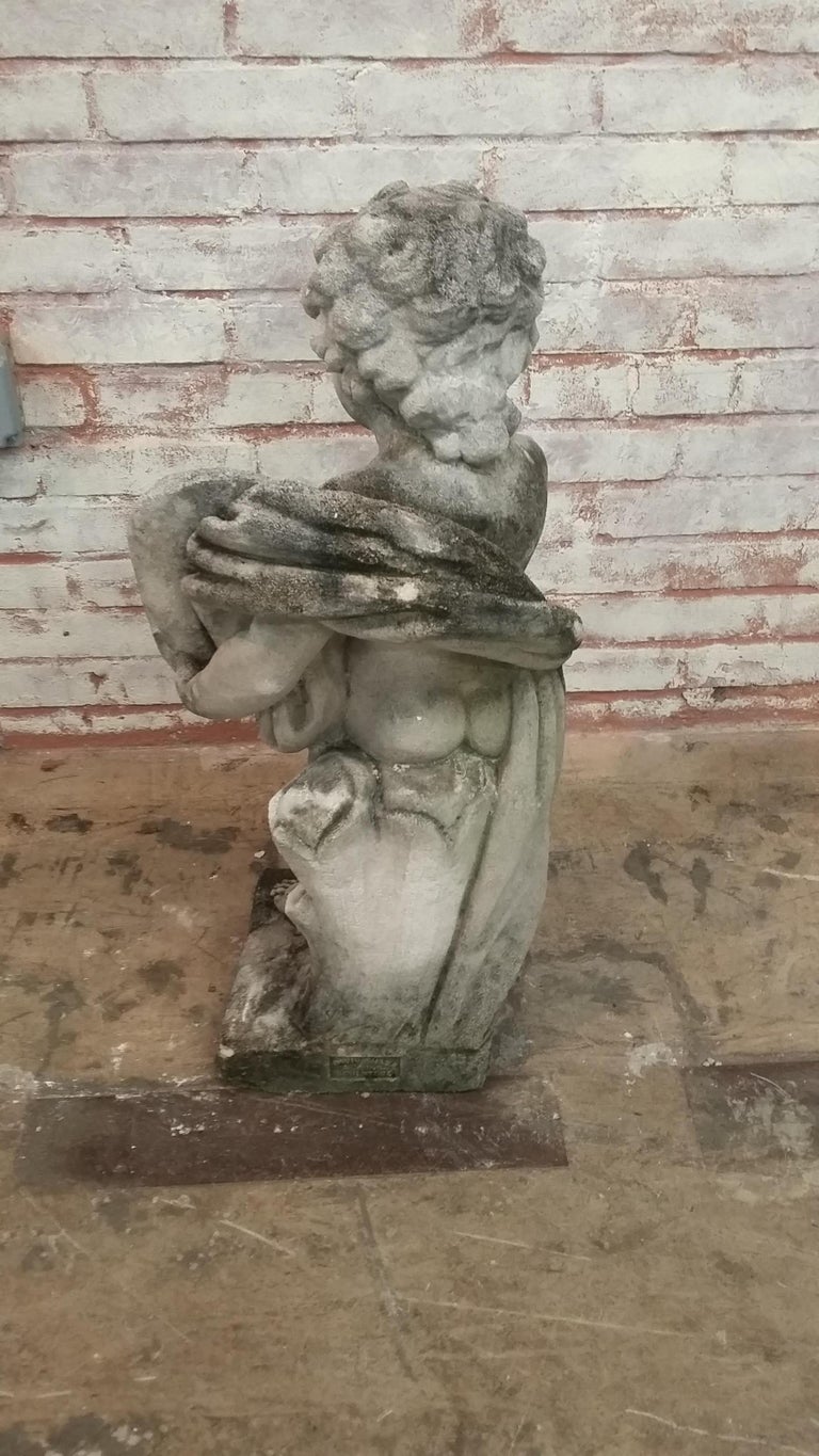Stone Cherub Statue For Sale at 1stDibs