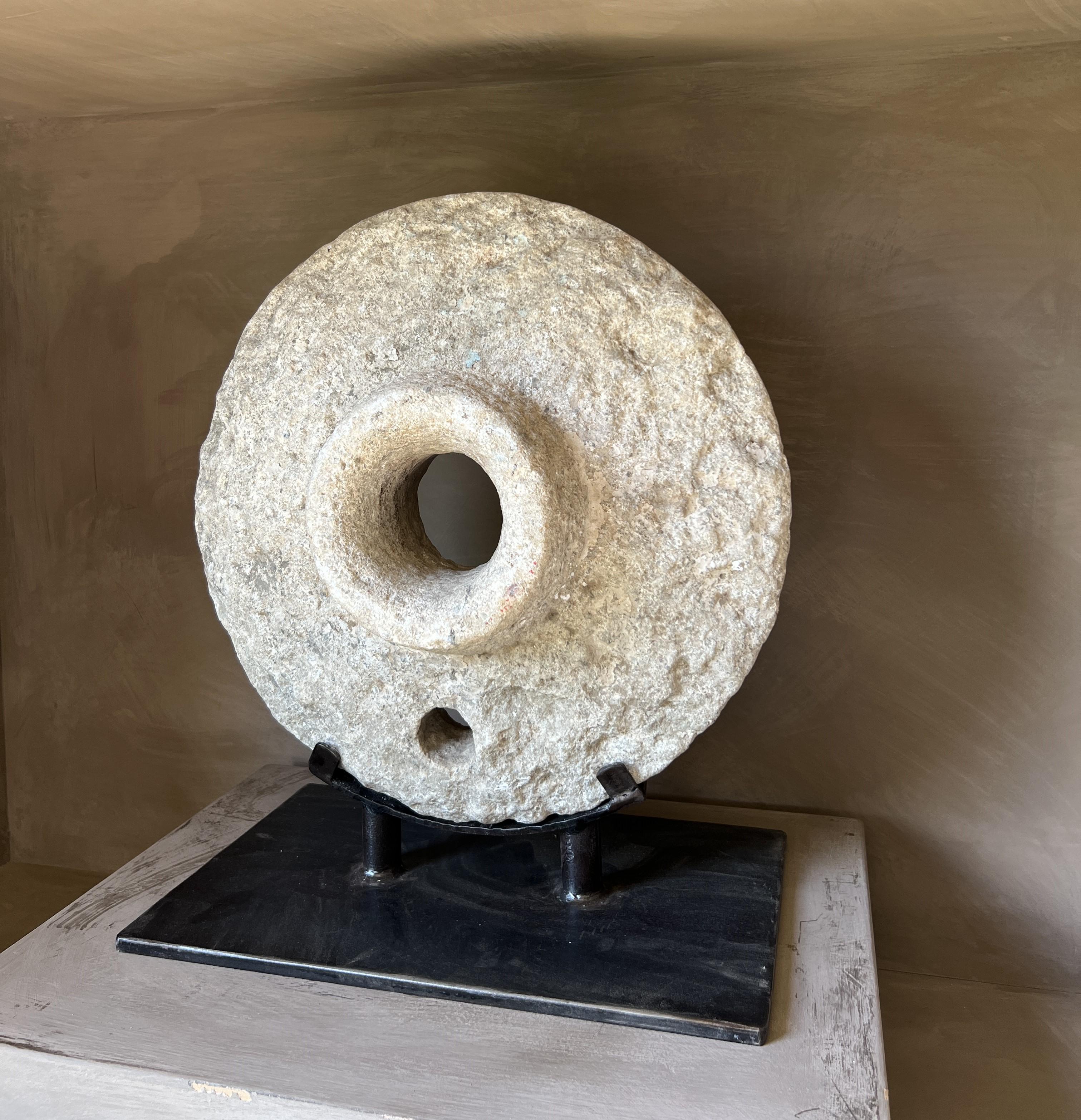 19th Century Stone circular object primitif For Sale