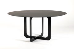 Stone Dark Brown Settanta 1600 Round Dining Table by Disain1971