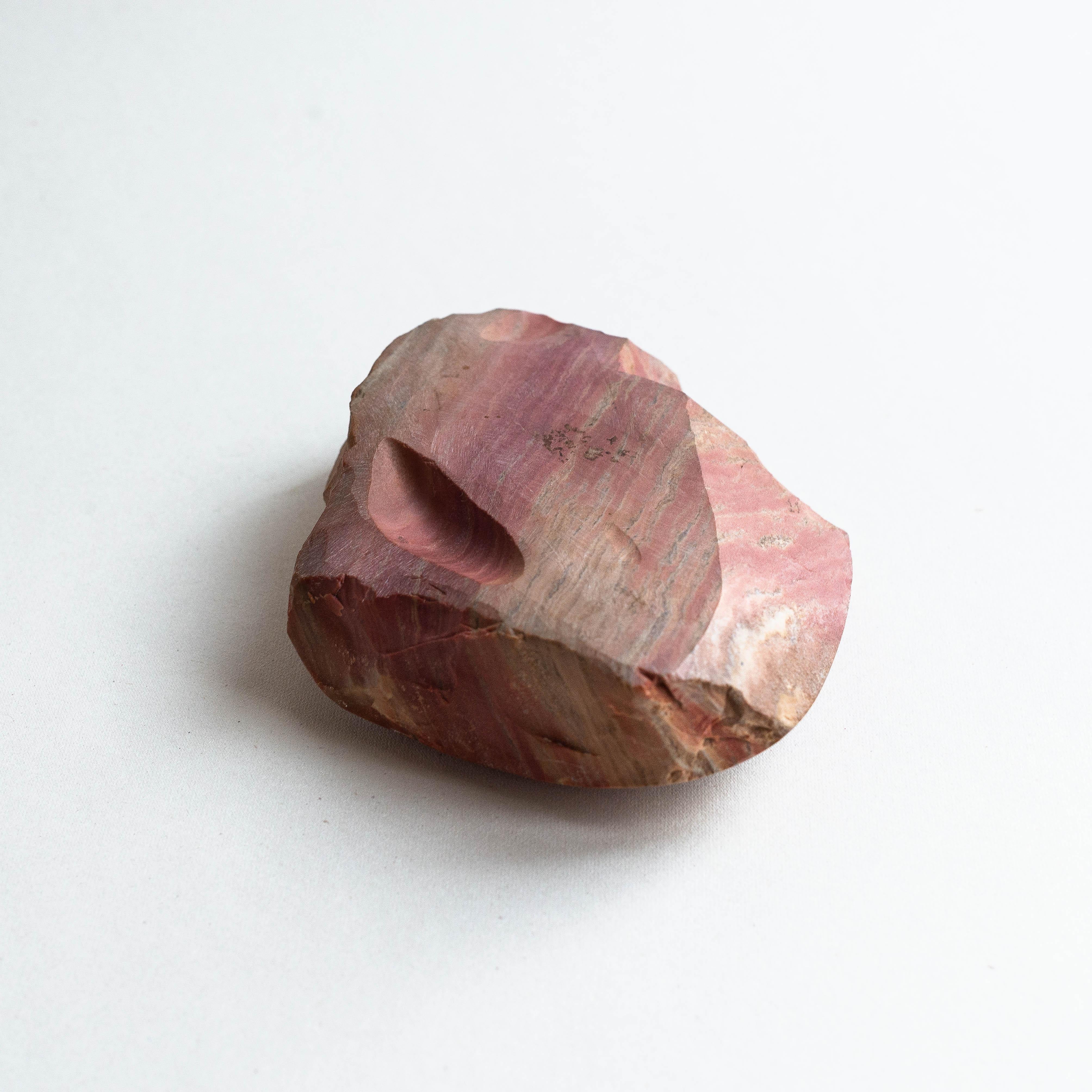 Bol decorativo de piedra, jaspe rojo, Francia Años 70 en venta 5