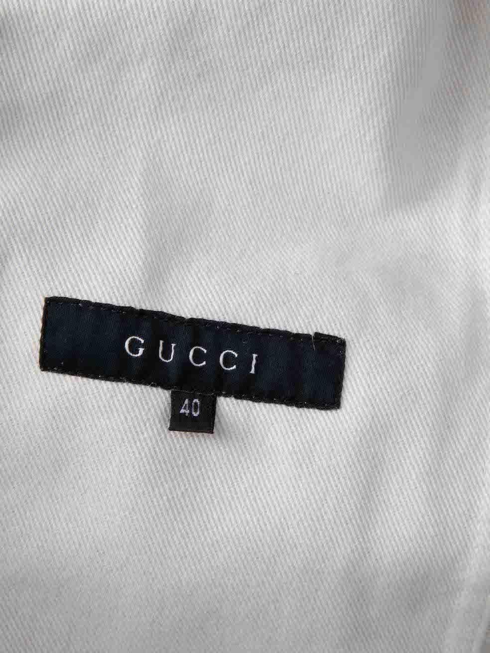 Gucci Stone Denim Two-Piece Fur Lined Jacket Size S For Sale 1