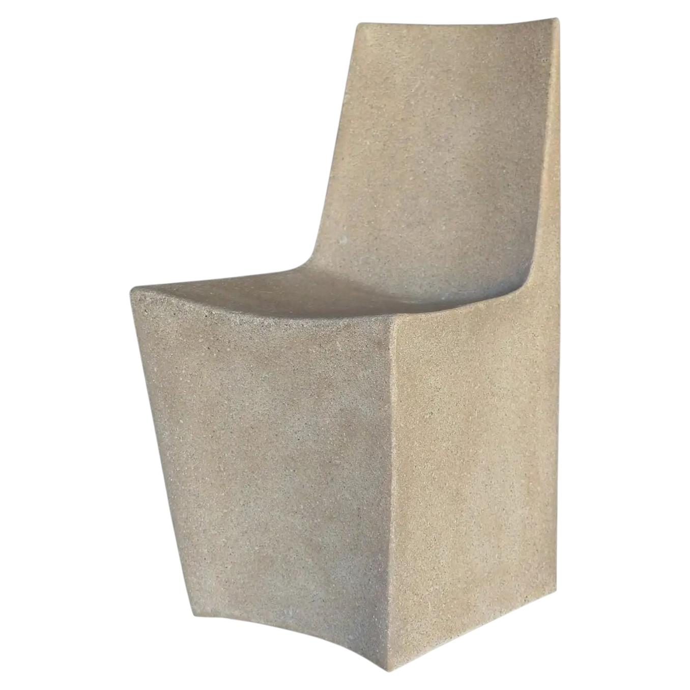 Stone Dining Chair in Resin, Stone Aggregate & Fiberglass by Zachary A. Design For Sale