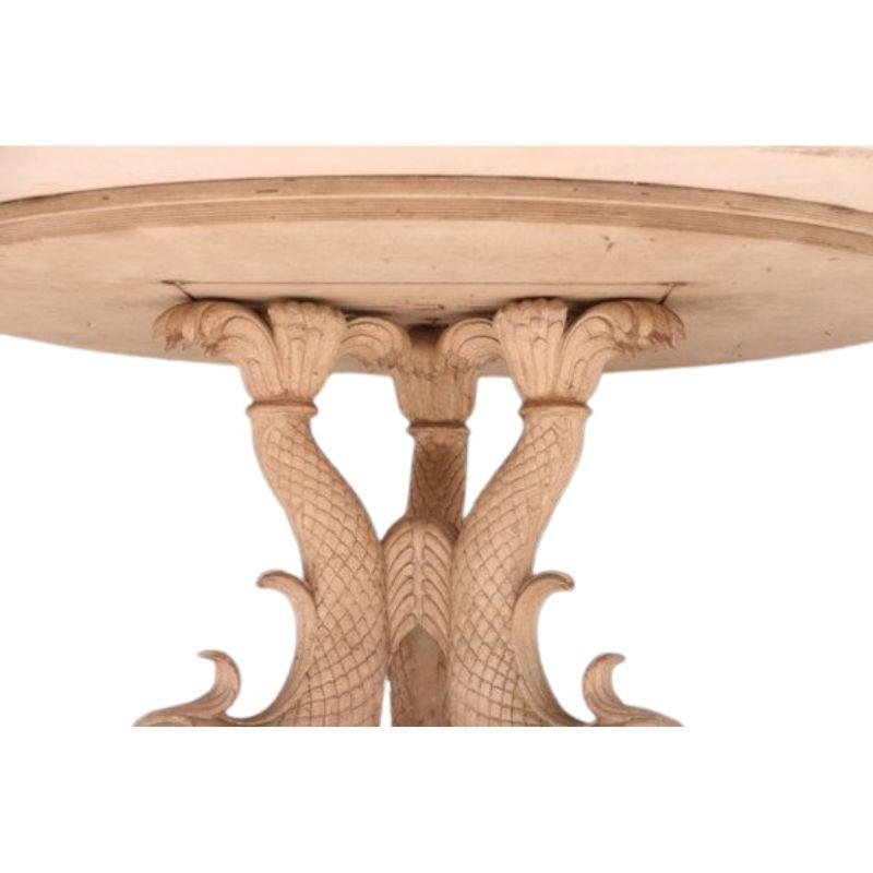 Modern Stone Dining Table with Dolphin Base by Oscar De La Renta