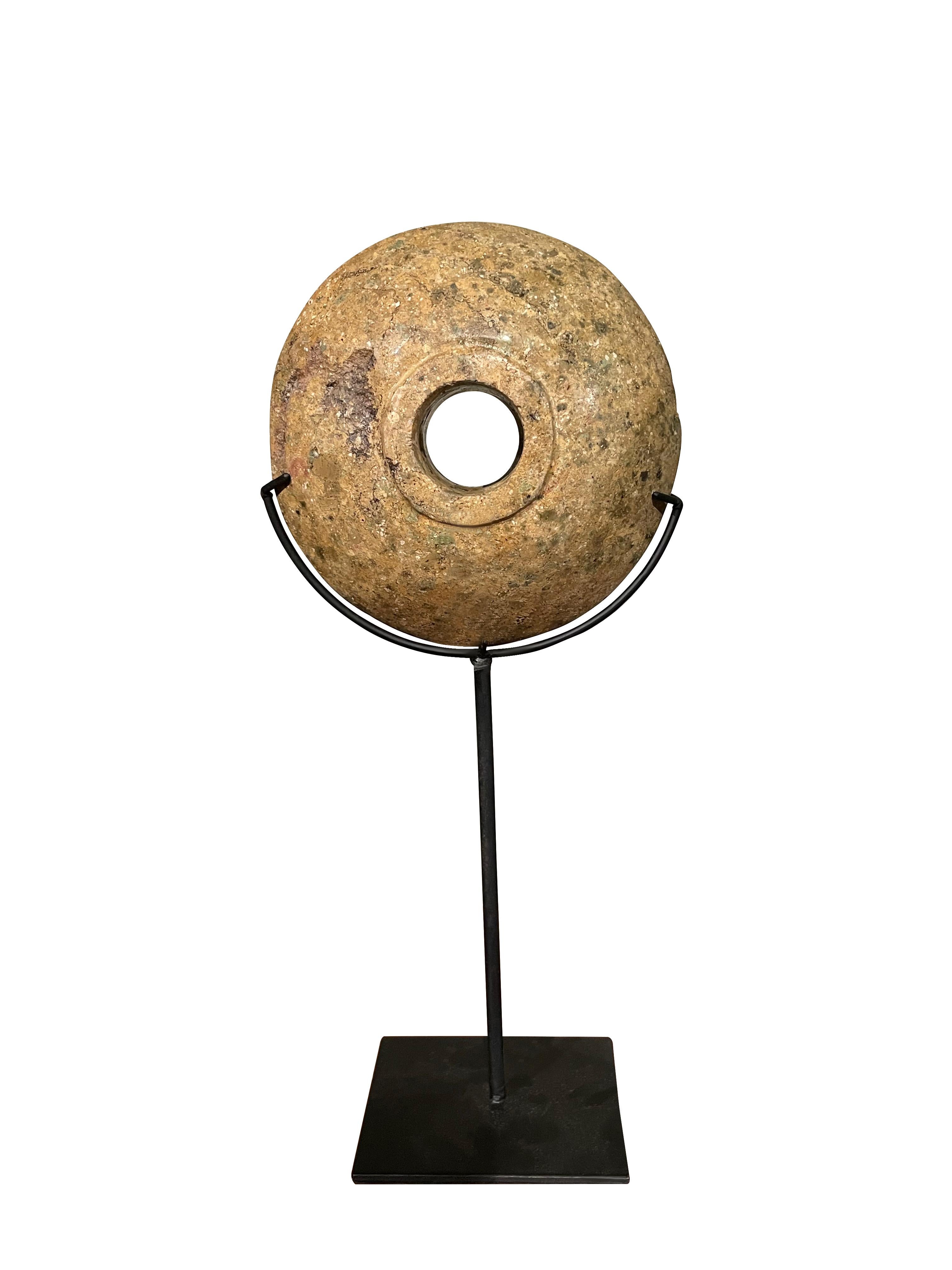 Stone Disc Set Of Two Sculptures, China, Contemporary In New Condition For Sale In New York, NY