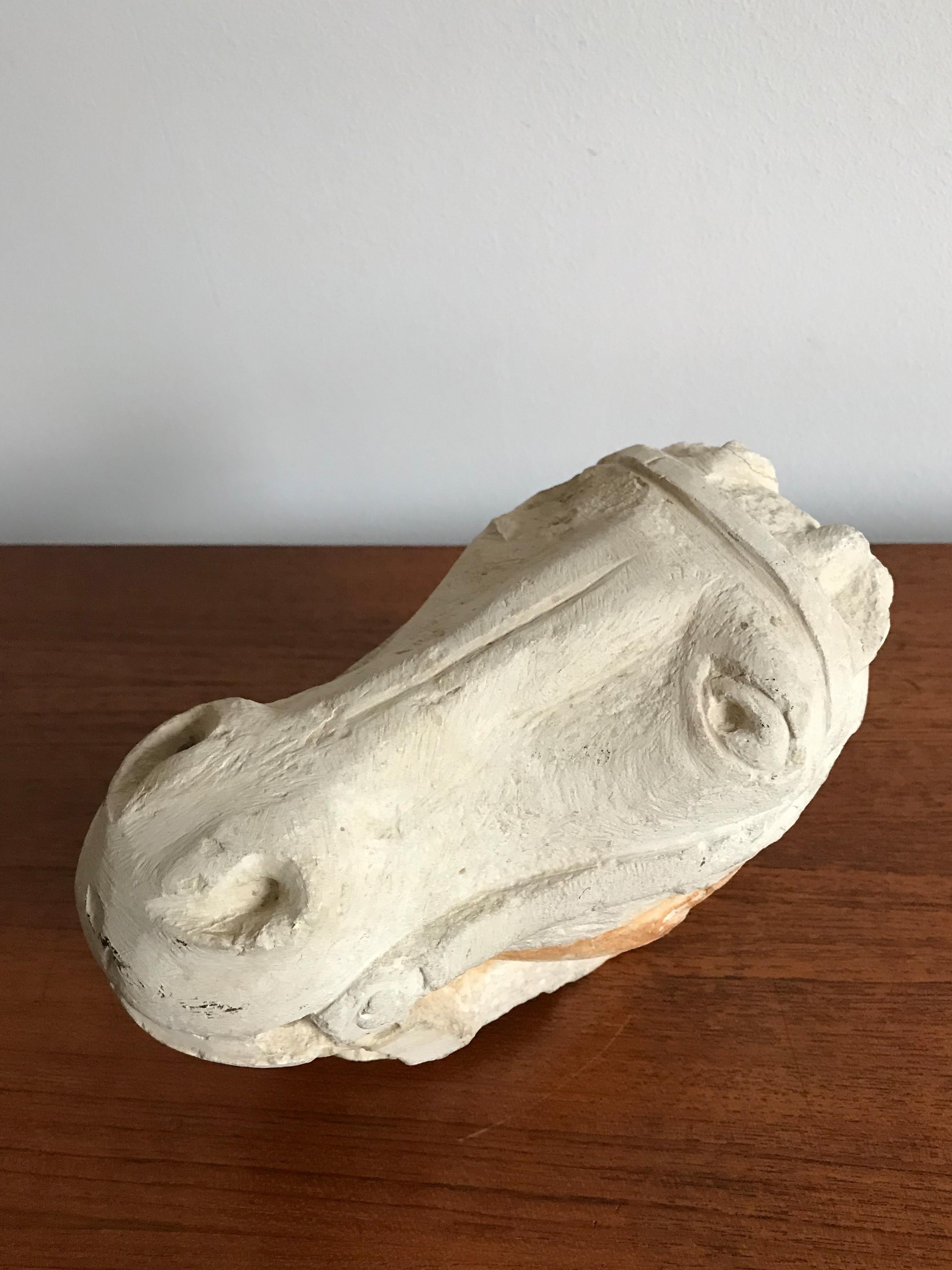 18th Century and Earlier Stone Equestrian Sculpture Fragment, 13th-14th Century