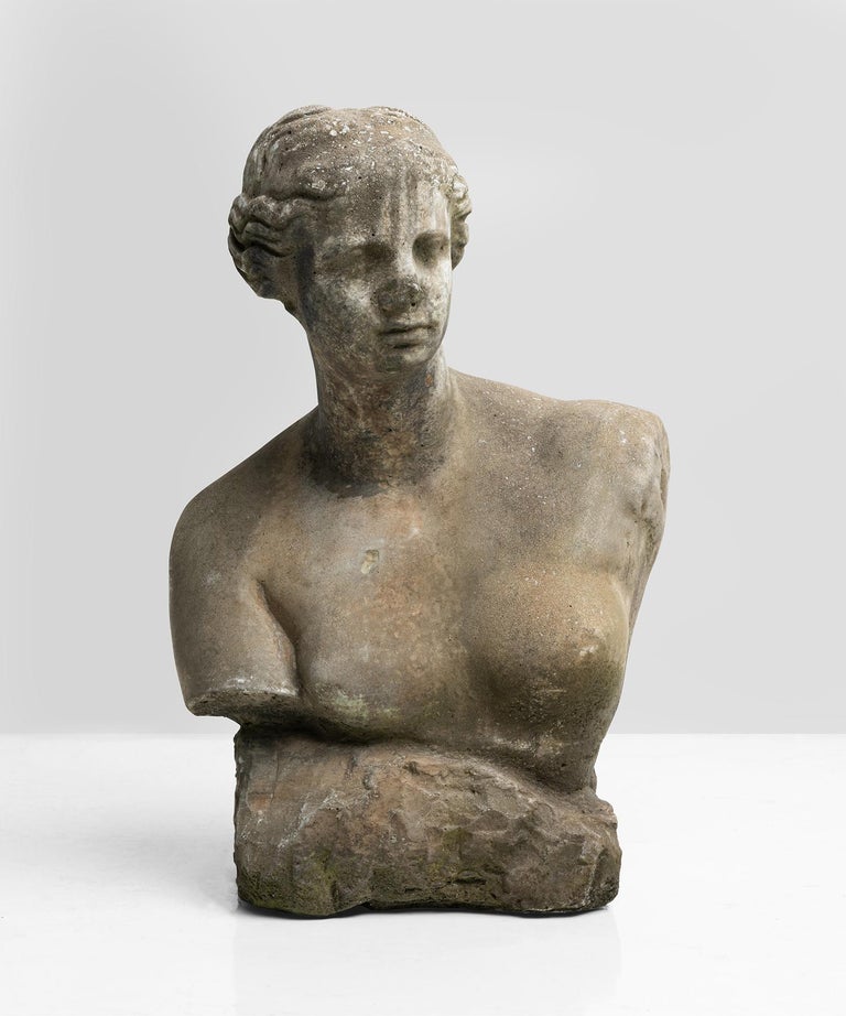 Stone Female Bust For Sale at 1stDibs