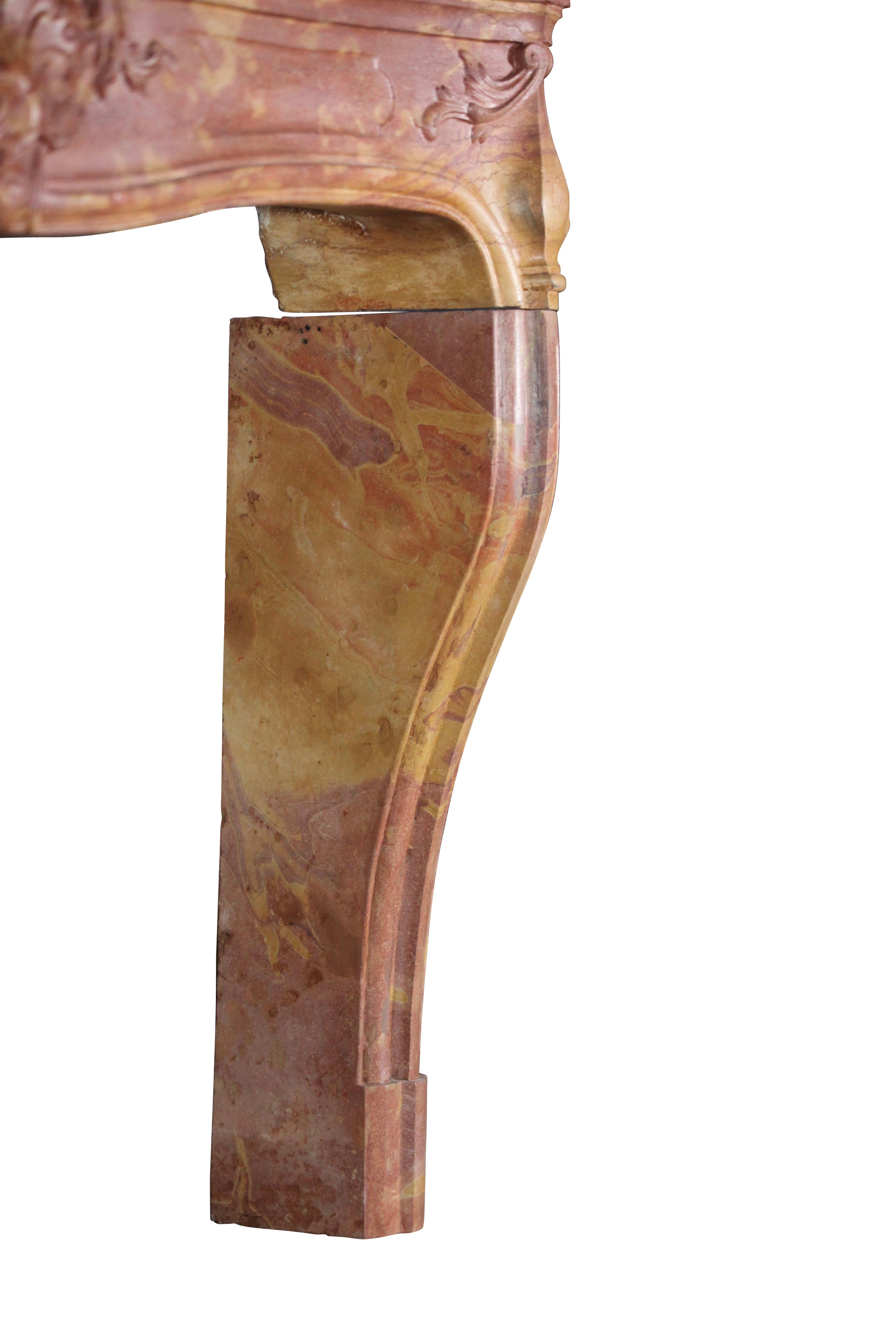Habillage de cheminée en pierre de style Grand French Classic Multi Colour en vente 4