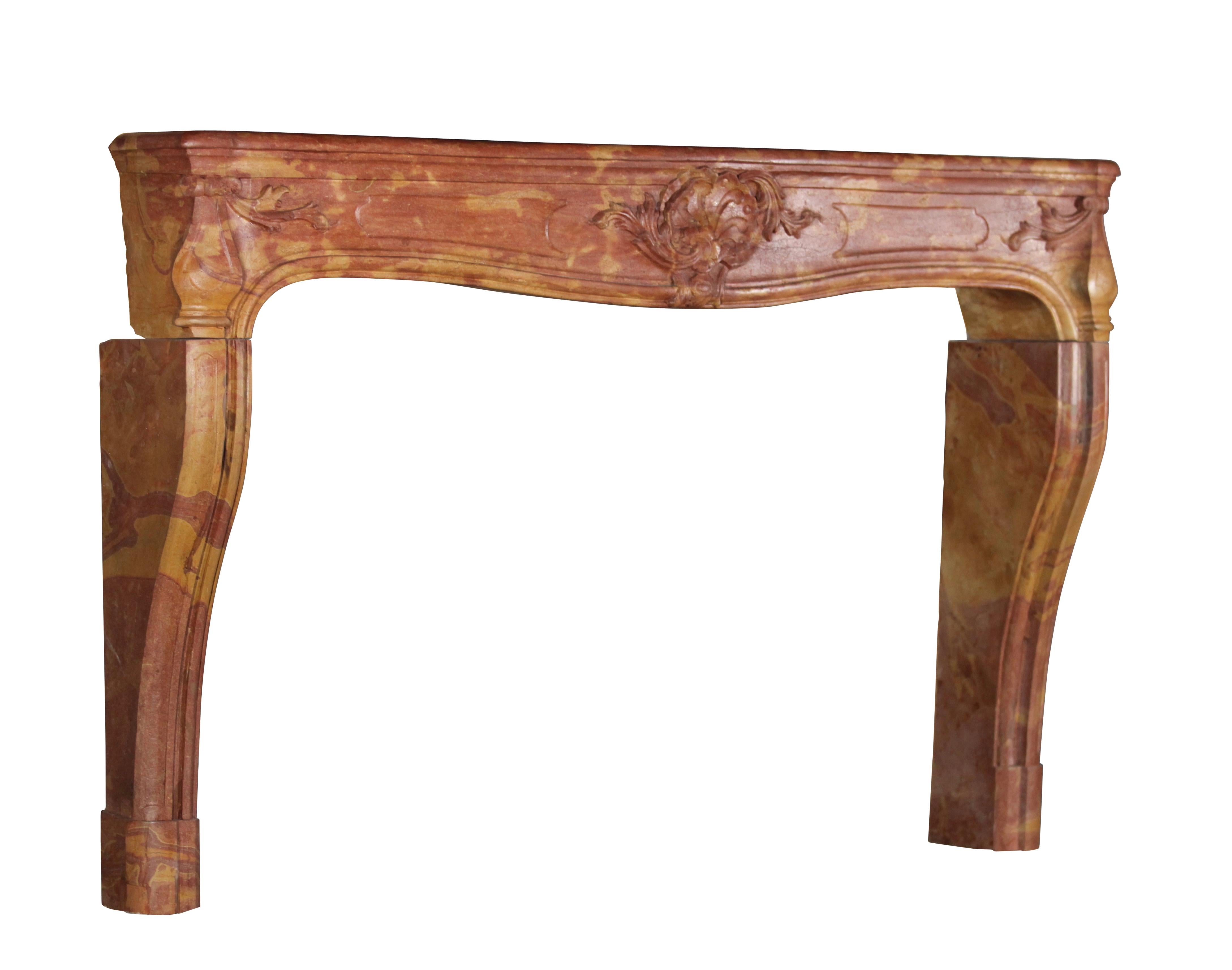 Habillage de cheminée en pierre de style Grand French Classic Multi Colour en vente 8