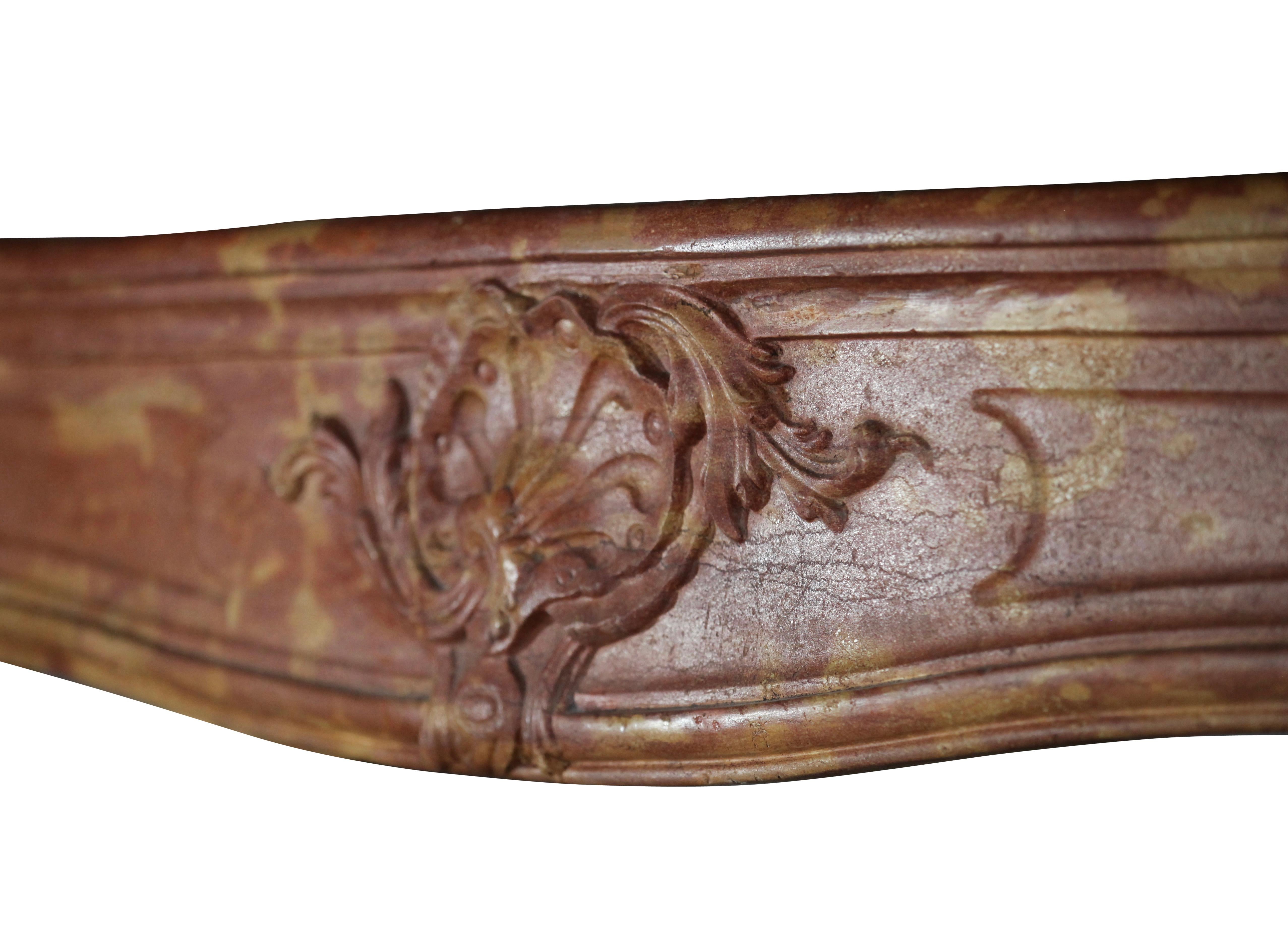 Français Habillage de cheminée en pierre de style Grand French Classic Multi Colour en vente