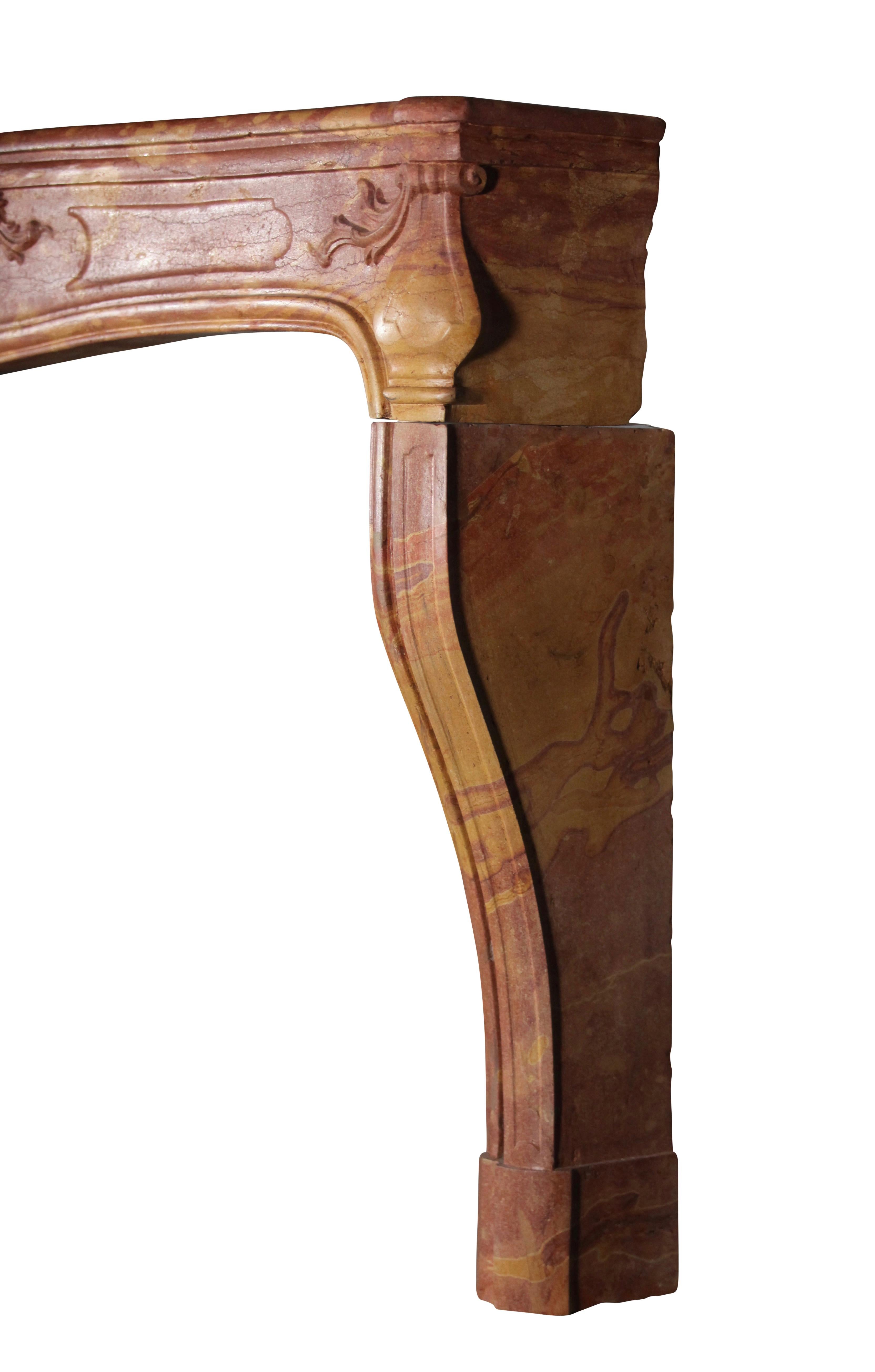 Habillage de cheminée en pierre de style Grand French Classic Multi Colour en vente 1