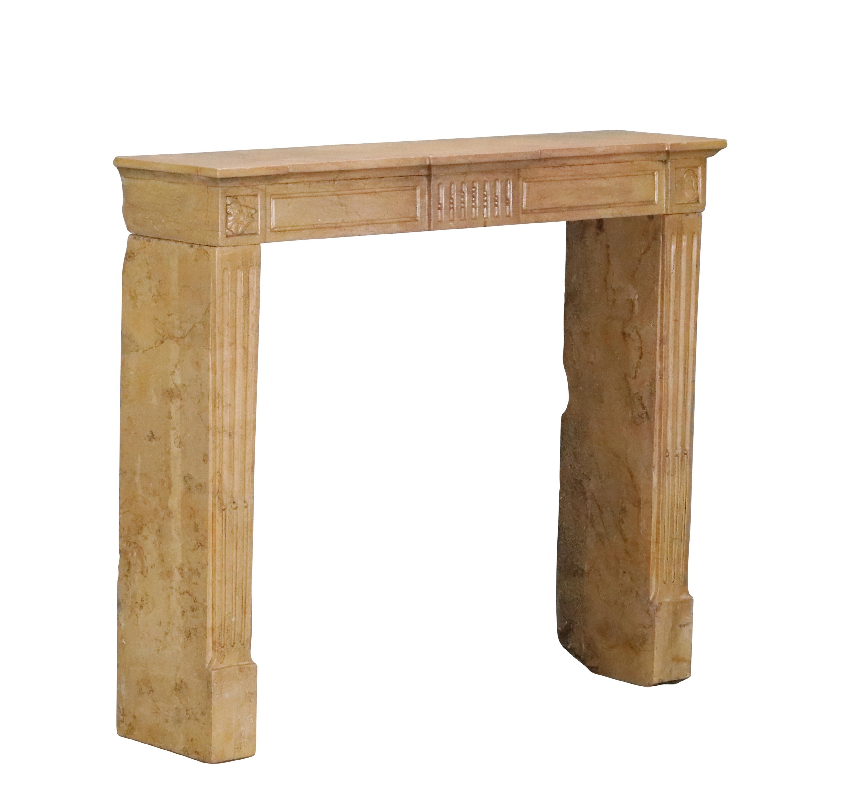 Kaminsims aus Stein mit Wildfisch und rotem De Baviere-Hundkopf-Detail im Angebot 12