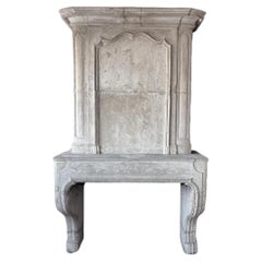 Stone fireplace with overmantel, from Bar Le Duc city.
