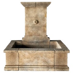 STONE FOUNTAIN H 180 CM ANCIENT OLD WASH 21st Century