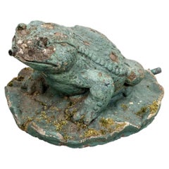 Vintage Stone Frog Fountain